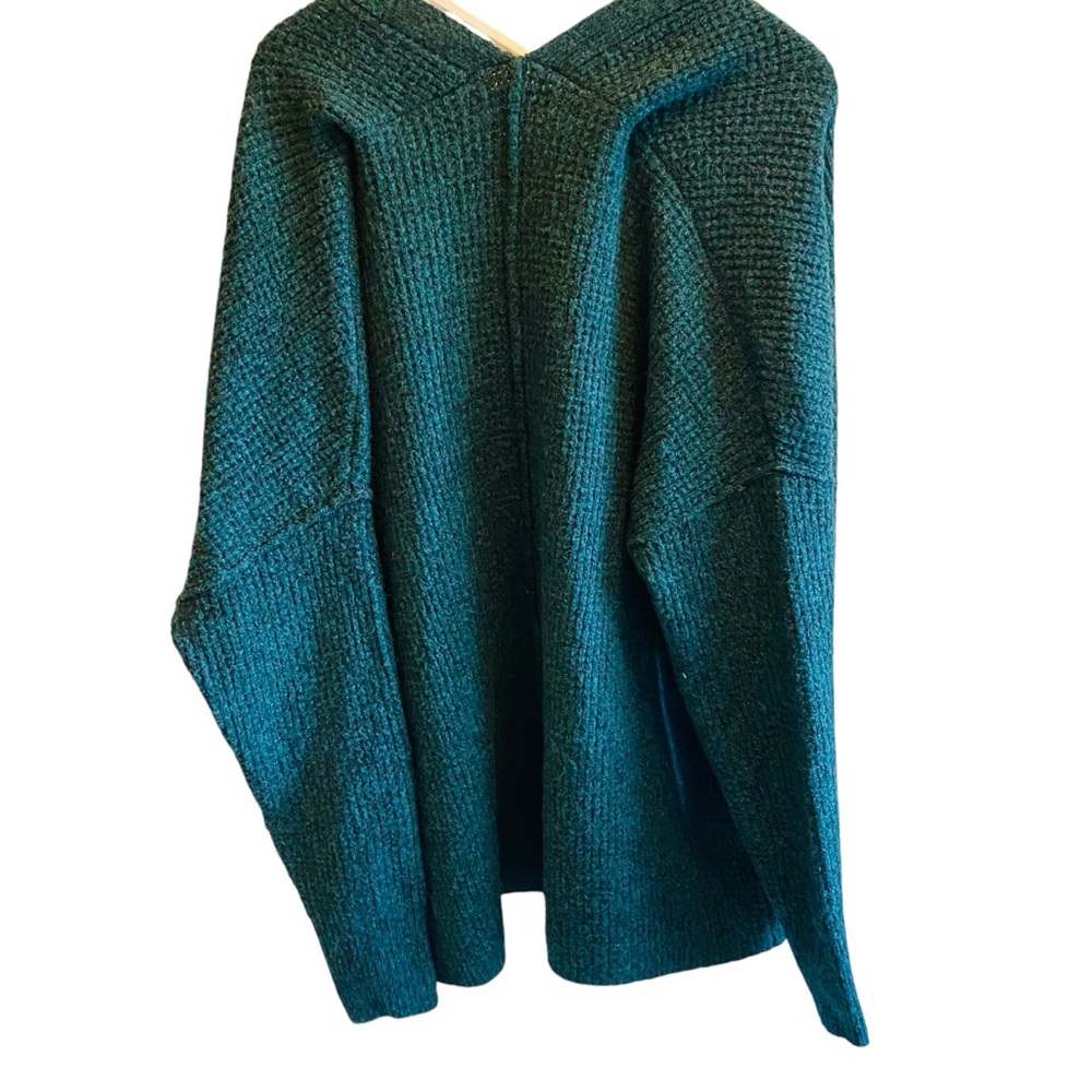 John & Jenn Manon Waffle Knit Cardigan Green Med / Large - Picture 2 of 6